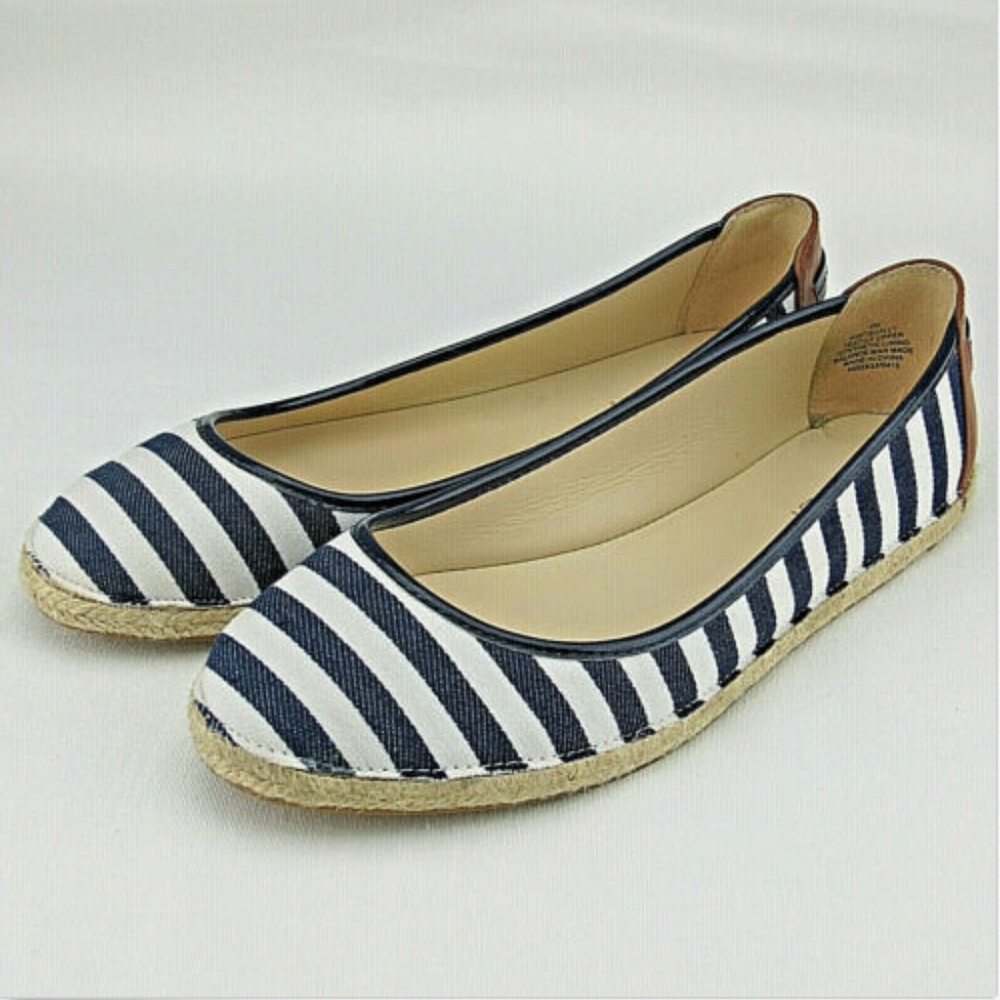 Nine West Stripe Espadrille Flat Nautical